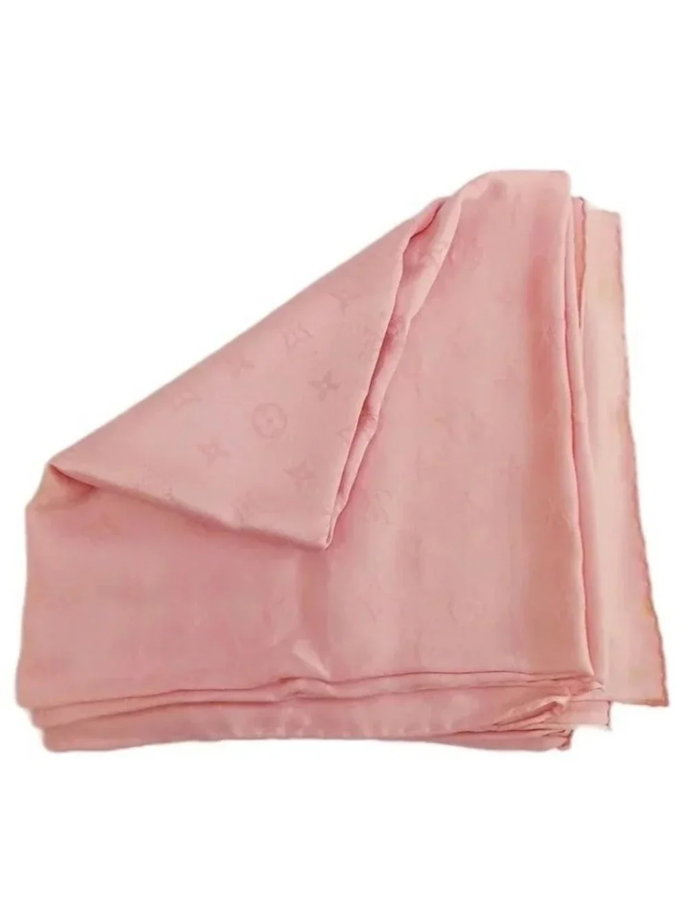 Louis Vuitton Scarf Large Silk Monogram All Over Print Logo Pink